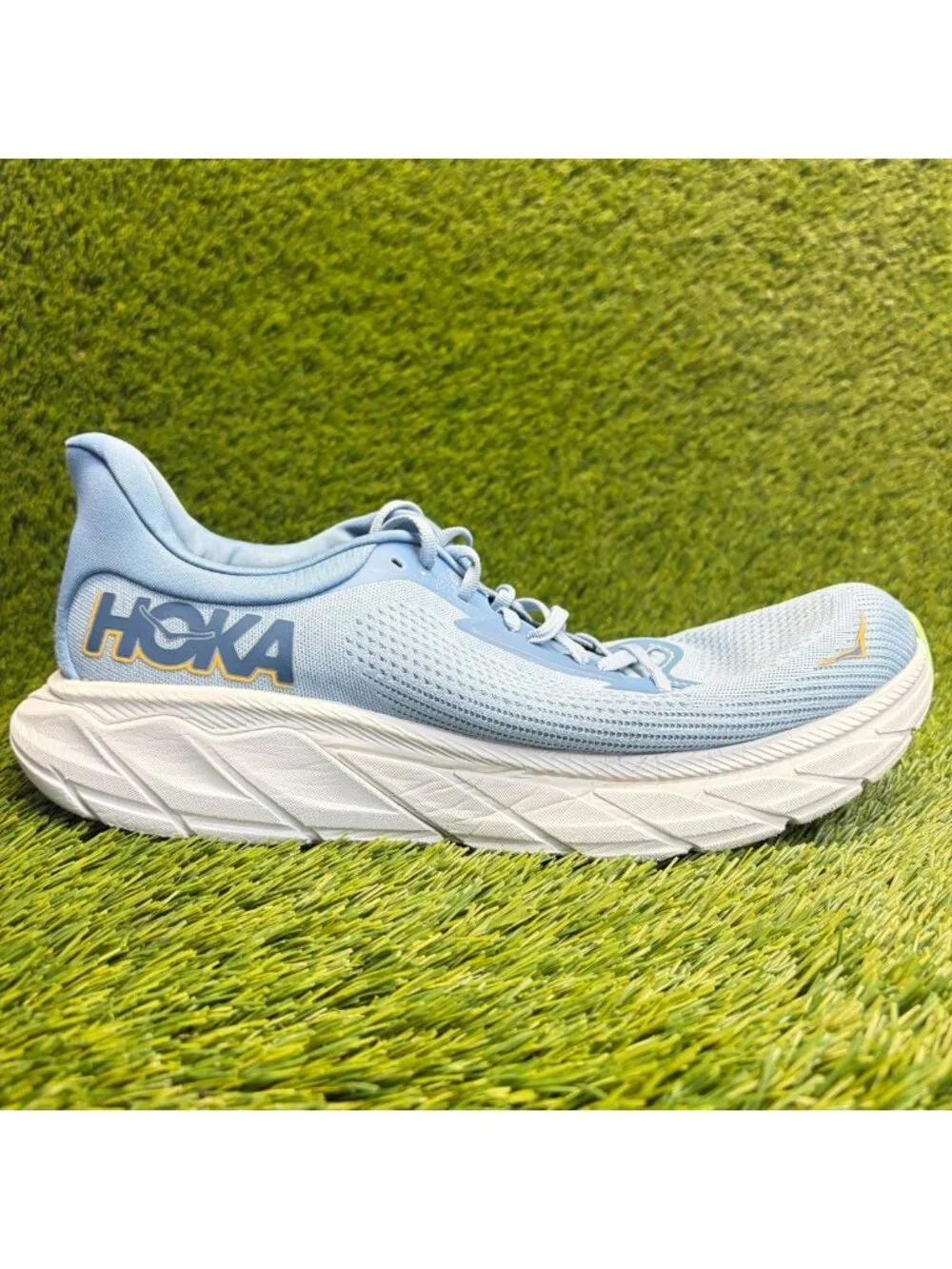 Hoka One One Arahi 7 Mens Size 12.5 Blue White Athletic Running Shoes Sneakers